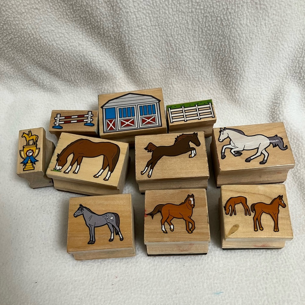 Melissa & Doug Horse Rubber Stamp Set - Kids Toys. Horse riding Trophy Barn